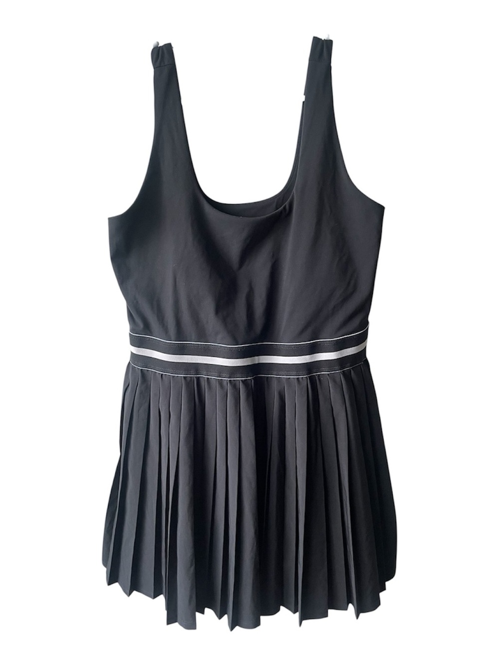 all in motion Black Pleated athletic dress with Contrast Waistband